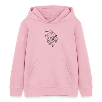 dragon chinois 2 by DK - Sweat à capuche enfant bio Stanley/Stella - rose pâle - Devant - AI Model Kid Female (0cm)