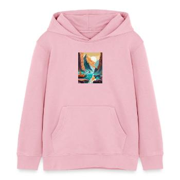 Berge in Asien - Kinder Organic Hoodie Mini Cruiser von Stanley/Stella - Hellrosa - Vorne - AI Model Kid Female (0cm)