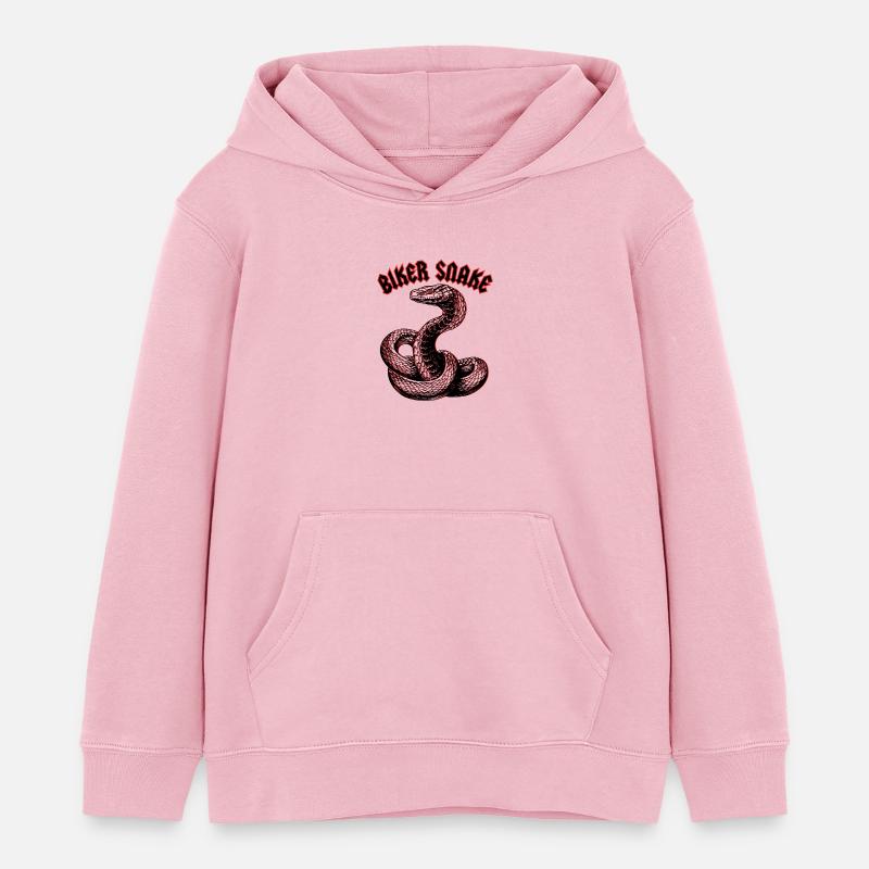 MOTARD SERPENT - Sweat à capuche enfant bio Stanley/Stella - rose pâle