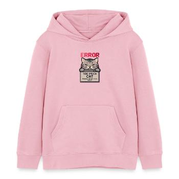 Too Much Cat – Fehler 404: Katze zu flauschig - Kinder Organic Hoodie Mini Cruiser von Stanley/Stella - Hellrosa - Vorne - AI Model Kid Female (0cm)