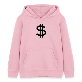 dollar sign - Kinder Organic Hoodie Mini Cruiser von Stanley/Stella - Hellrosa - Vorne - AI Model Kid Female (0cm)