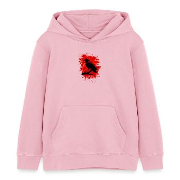 Crow bleached red - Kinder Organic Hoodie Mini Cruiser von Stanley/Stella - Hellrosa - Vorne - AI Model Kid Female (0cm)