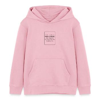 La famille est une bénédiction La famille est une bénédiction - Sweat à capuche enfant bio Stanley/Stella - rose pâle - Devant - AI Model Kid Female (0cm)