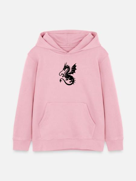 Drache - Kinder Organic Hoodie Mini Cruiser von Stanley/Stella - Hellrosa
