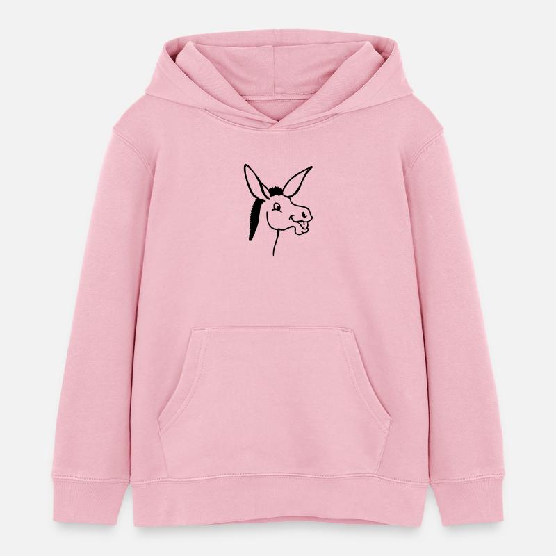 Jackass - Sweat à capuche enfant bio Stanley/Stella - rose pâle