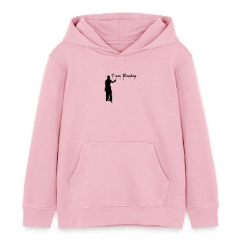 i_am_banksy - Kinder Organic Hoodie Mini Cruiser von Stanley/Stella - Hellrosa - Vorne - AI Model Kid Female (0cm)