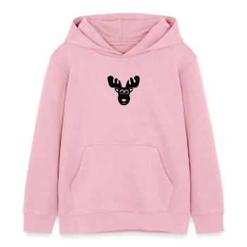 Elch Karibu Rentier Reh schnee Hirsch Weihnachten - Kinder Organic Hoodie Mini Cruiser von Stanley/Stella - Hellrosa - Vorne - AI Model Kid Female (0cm)