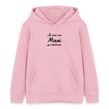 Marriage Wedding Husband Mari Love Mariage Ehemann - Kids Organic Hoodie by Stanley/Stella - cotton pink - Front - AI Model Kid Female (0cm)