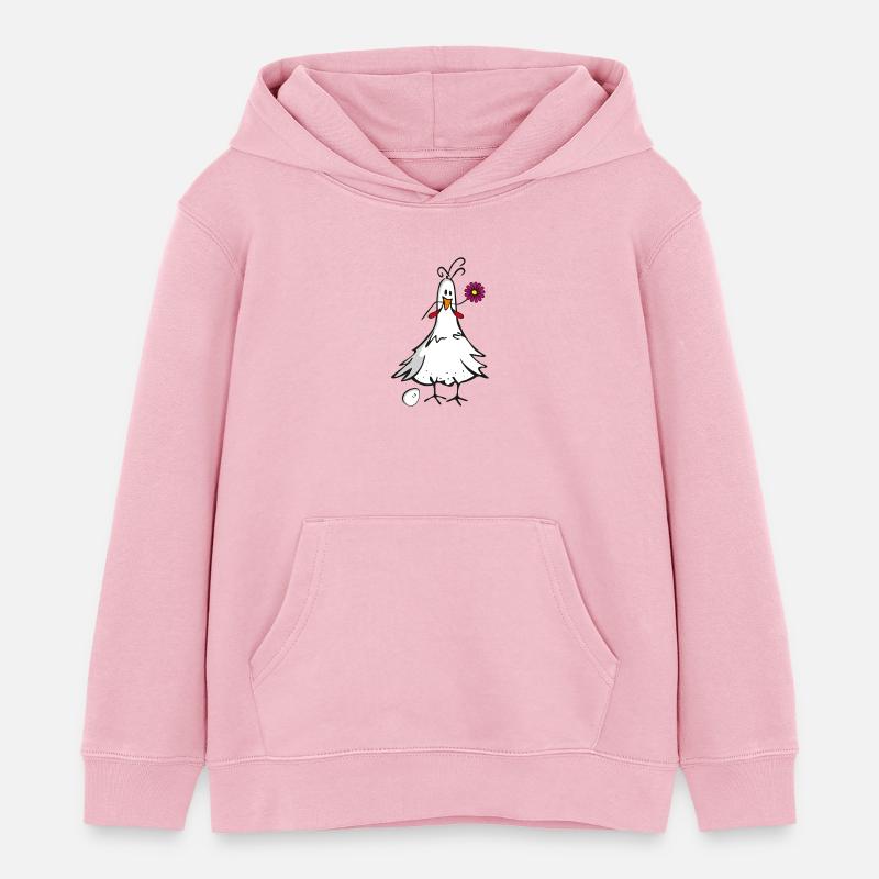 Poulet - Sweat à capuche enfant bio Stanley/Stella - rose pâle