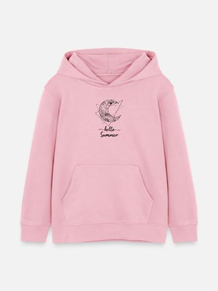 Hallo Sommer - Kinder Organic Hoodie Mini Cruiser von Stanley/Stella - Hellrosa