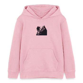 grimpeur - Sweat à capuche enfant bio Stanley/Stella - rose pâle - Devant - AI Model Kid Female (0cm)