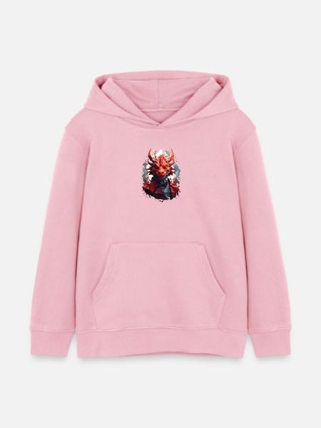 Drache - Kinder Organic Hoodie Mini Cruiser von Stanley/Stella - Hellrosa