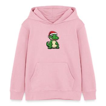Alligator Weihnachten - Kinder Organic Hoodie Mini Cruiser von Stanley/Stella - Hellrosa - Vorne - AI Model Kid Female (0cm)