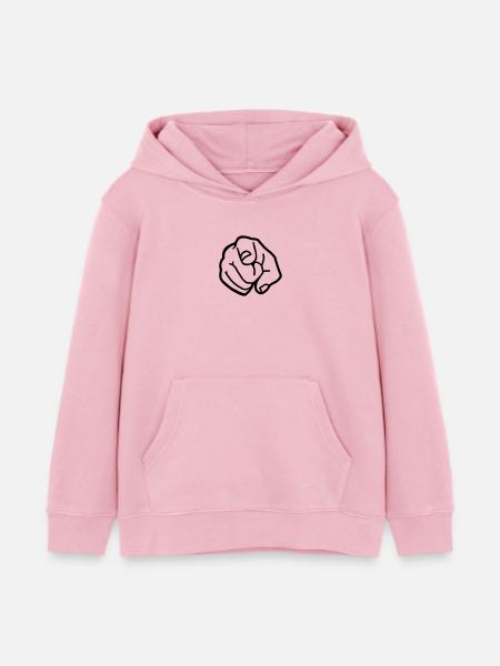 Finger - Kinder Organic Hoodie Mini Cruiser von Stanley/Stella - Hellrosa