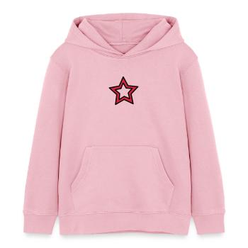 Petite étoile - Sweat à capuche enfant bio Stanley/Stella - rose pâle - Devant - AI Model Kid Female (0cm)