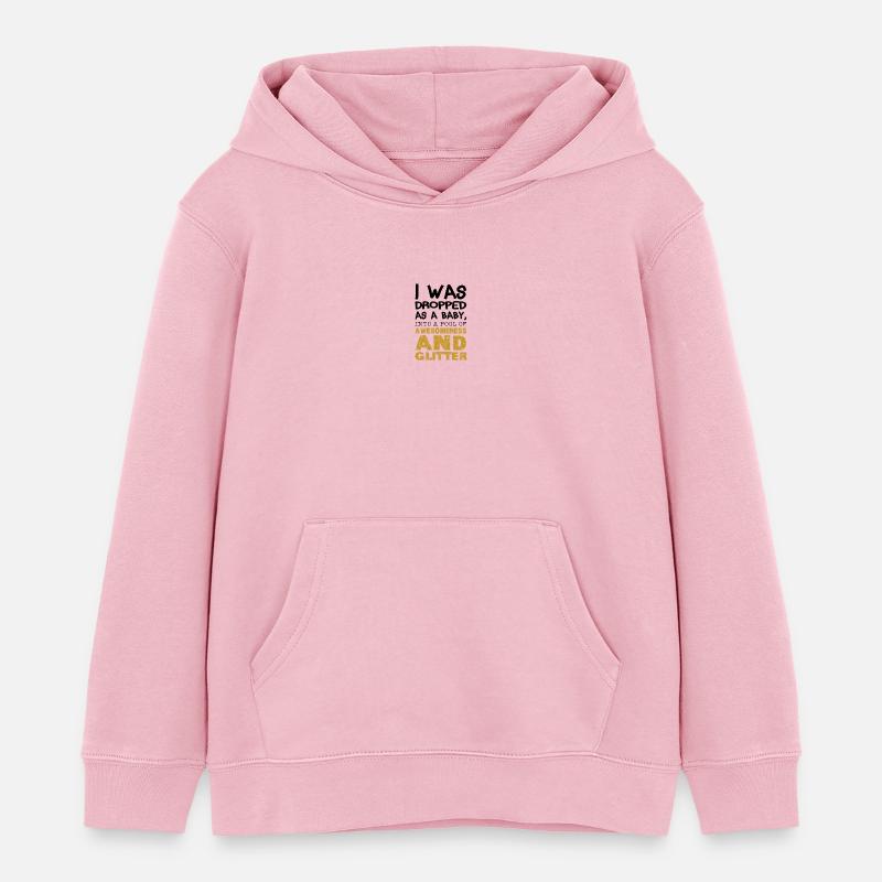 Comme un bébé abandonné - Sweat à capuche enfant bio Stanley/Stella - rose pâle
