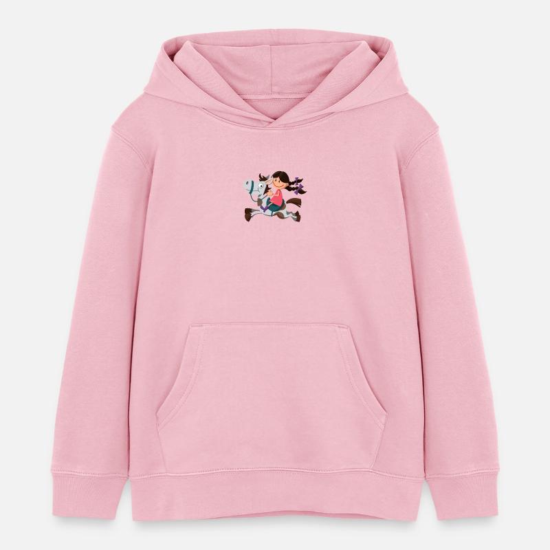 vl099a_pferdemaedchen_4c - Sweat à capuche enfant bio Stanley/Stella - rose pâle