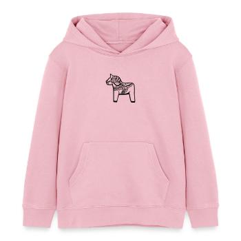 Cheval de Dalécarlie suédois Dalahast Suède - Sweat à capuche enfant bio Stanley/Stella - rose pâle - Devant - AI Model Kid Female (0cm)