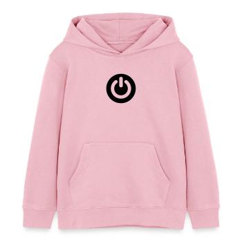 Power - Kids Organic Hoodie by Stanley/Stella - cotton pink - Front - AI Model Kid Female (0cm)