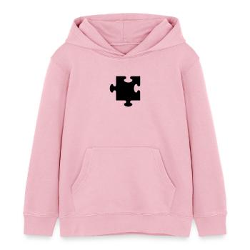 Puzzle - Sweat à capuche enfant bio Stanley/Stella - rose pâle - Devant - AI Model Kid Female (0cm)