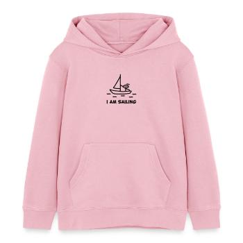 I am sailing - Kinder Organic Hoodie Mini Cruiser von Stanley/Stella - Hellrosa - Vorne - AI Model Kid Female (0cm)