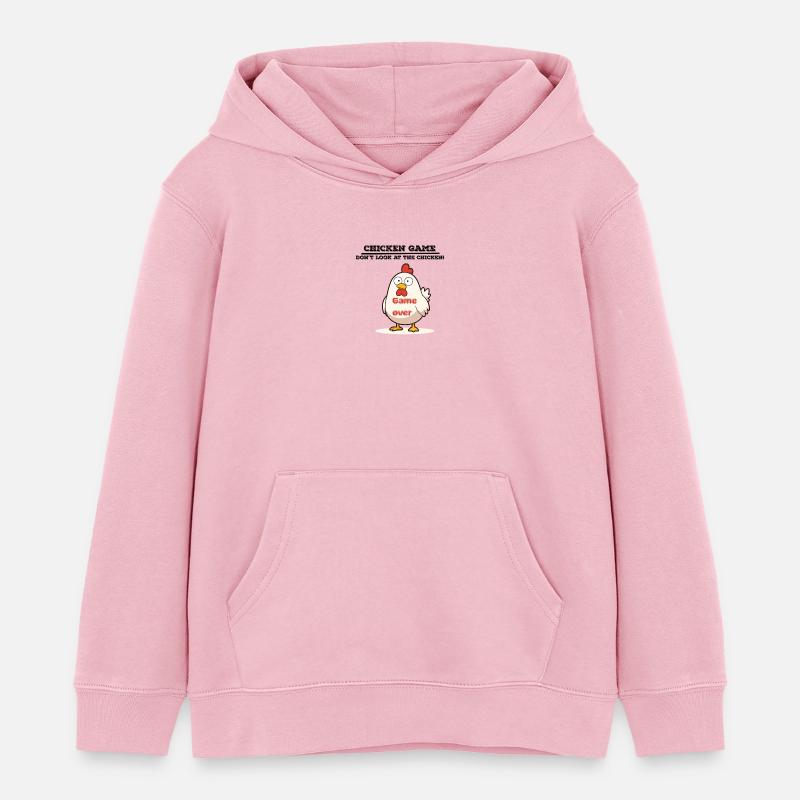 Jeu de poulet - Sweat à capuche enfant bio Stanley/Stella - rose pâle