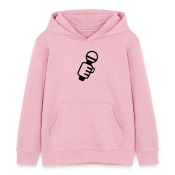 Microphone - Kids Organic Hoodie by Stanley/Stella - cotton pink - Front - AI Model Kid Female (0cm)