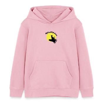 Drôle mignon chat hurlant illustration minimaliste - Sweat à capuche enfant bio Stanley/Stella - rose pâle - Devant - AI Model Kid Female (0cm)