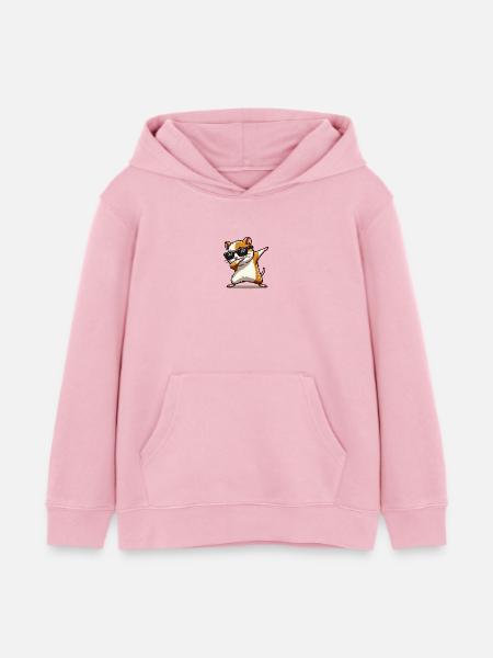 hamster dabbing - Kinder Organic Hoodie Mini Cruiser von Stanley/Stella - Hellrosa