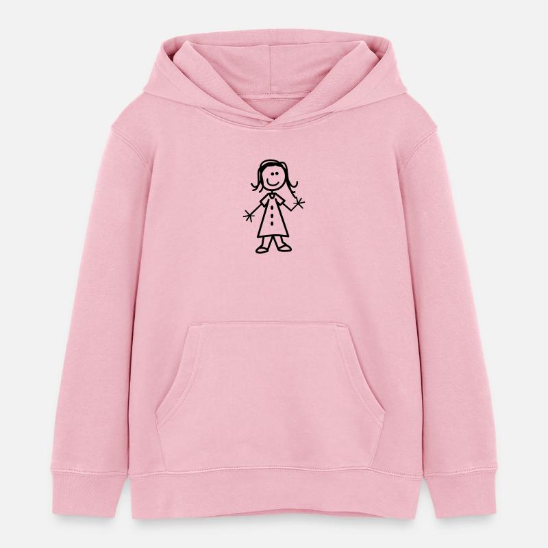 Filles - Sweat à capuche enfant bio Stanley/Stella - rose pâle