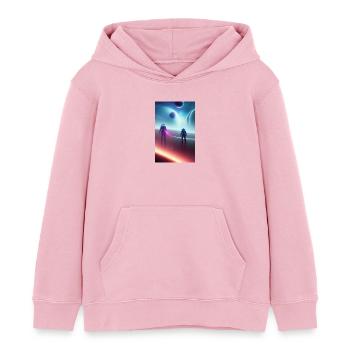 Astronaut, Weltall - Kinder Organic Hoodie Mini Cruiser von Stanley/Stella - Hellrosa - Vorne - AI Model Kid Female (0cm)