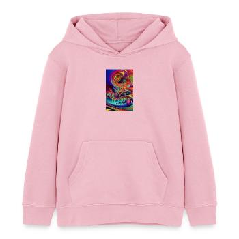 Abstrakte Kunst - Kinder Organic Hoodie Mini Cruiser von Stanley/Stella - Hellrosa - Vorne - AI Model Kid Female (0cm)