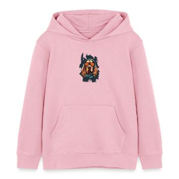 Cocker Spaniel - The Art of Dashing - Kids Organic Hoodie by Stanley/Stella - cotton pink - Front - AI Model Kid Female (0cm)