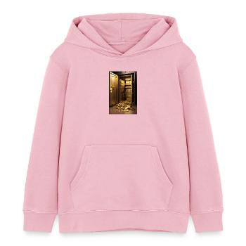 Voûte d’or - Sweat à capuche enfant bio Stanley/Stella - rose pâle - Devant - AI Model Kid Female (0cm)