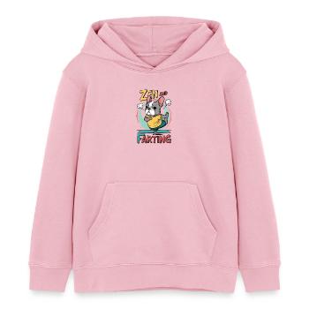 Zen und Furzen - Kinder Organic Hoodie Mini Cruiser von Stanley/Stella - Hellrosa - Vorne - AI Model Kid Female (0cm)