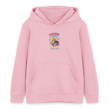 Boombox Angelz – Recommencer - Sweat à capuche enfant bio Stanley/Stella - rose pâle - Devant - AI Model Kid Female (0cm)