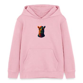 Animaux de style WPAP - Portrait de chameau - Sweat à capuche enfant bio Stanley/Stella - rose pâle - Devant - AI Model Kid Female (0cm)