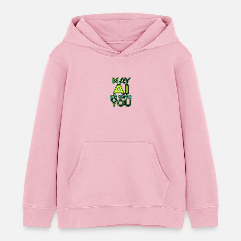 Que l’IA soit avec vous Neon - Sweat à capuche enfant bio Stanley/Stella - rose pâle