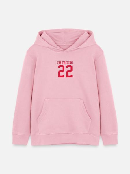 I'm feeling 22 - Kinder Organic Hoodie Mini Cruiser von Stanley/Stella - Hellrosa