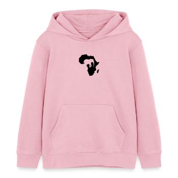 African Elephant - Kids Organic Hoodie by Stanley/Stella - cotton pink - Front - AI Model Kid Female (0cm)