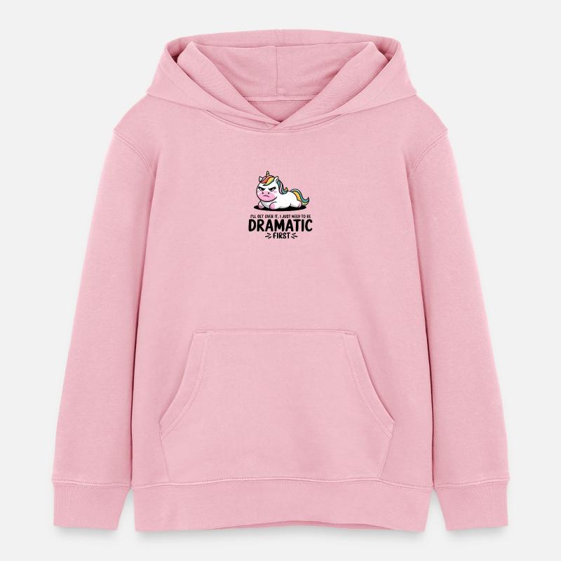 Dramatisches Einhorn - Kinder Organic Hoodie Mini Cruiser von Stanley/Stella - Hellrosa