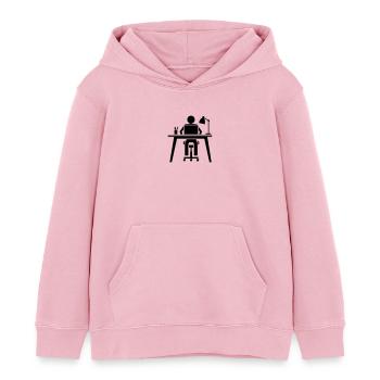Apprendre à travailler - Sweat à capuche enfant bio Stanley/Stella - rose pâle - Devant - AI Model Kid Female (0cm)