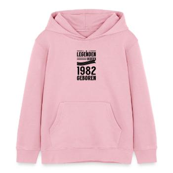 1982 - Kinder Organic Hoodie Mini Cruiser von Stanley/Stella - Hellrosa - Vorne - AI Model Kid Female (0cm)