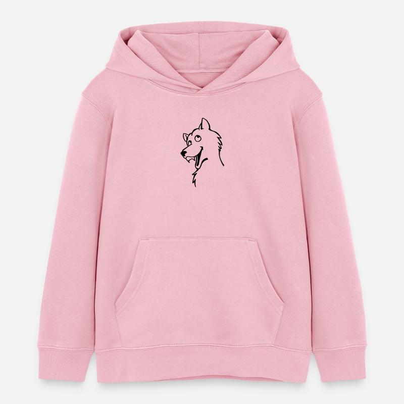 Wolf - Kinder Organic Hoodie Mini Cruiser von Stanley/Stella - Hellrosa