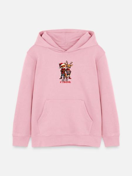 Chillout it's Christmas - Kinder Organic Hoodie Mini Cruiser von Stanley/Stella - Hellrosa