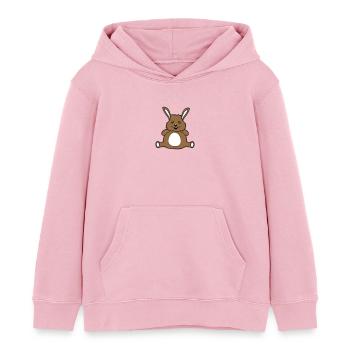 Hase Pummelig Dick Fett Rund Übergewicht Hungrig - Kinder Organic Hoodie Mini Cruiser von Stanley/Stella - Hellrosa - Vorne - AI Model Kid Female (0cm)
