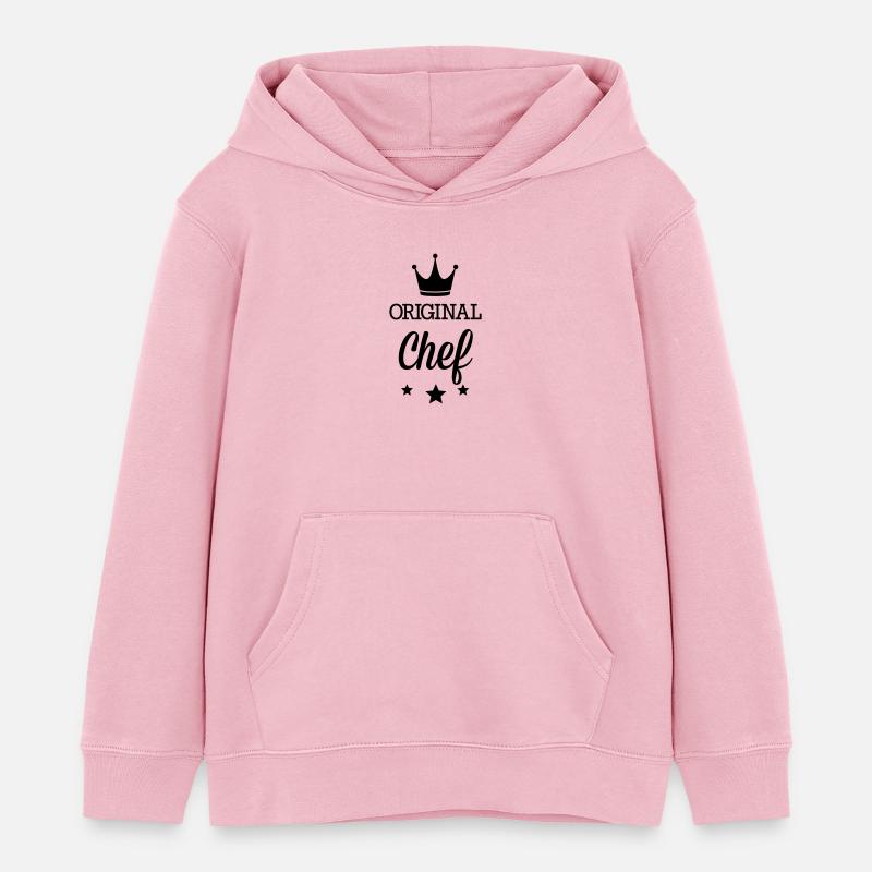 Original 3 étoiles cuisine deluxe - Sweat à capuche enfant bio Stanley/Stella - rose pâle