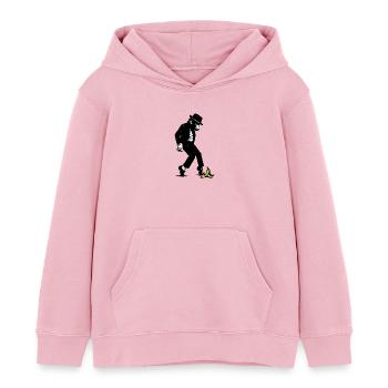 Singe avec chapeau - Sweat à capuche enfant bio Stanley/Stella - rose pâle - Devant - AI Model Kid Female (0cm)