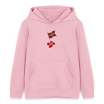 Basque flag - Kids Organic Hoodie by Stanley/Stella - cotton pink - Front - AI Model Kid Female (0cm)