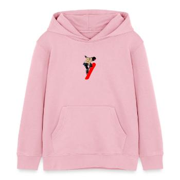 Snowboarder - Kinder Organic Hoodie Mini Cruiser von Stanley/Stella - Hellrosa - Vorne - AI Model Kid Female (0cm)